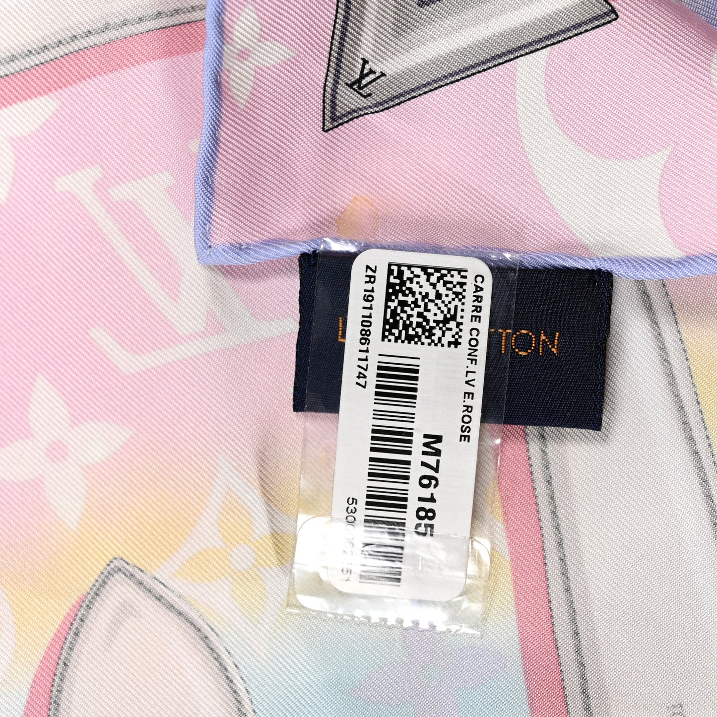 Silk Monogram Escale Confidential Square Scarf Pink
