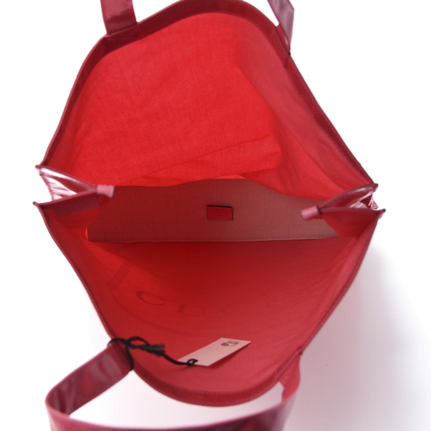 Patent Canvas Frame Logo Vertical Tote Glam Pink
