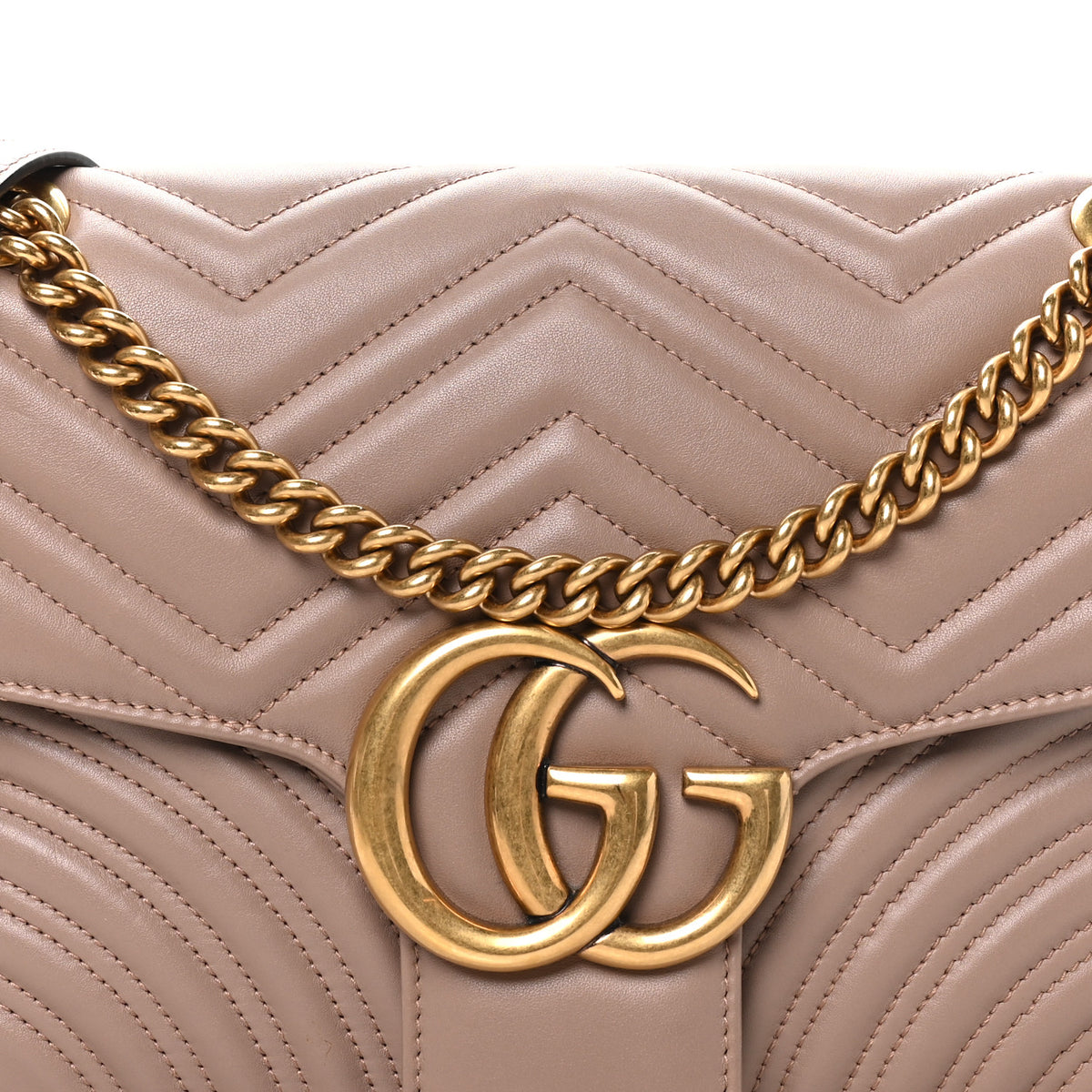 Gucci Calfskin Matelasse Medium GG Marmont Shoulder Bag Porcelain Rose 8 of 10