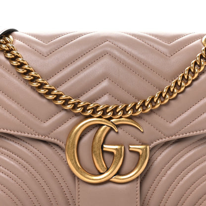 Gucci Calfskin Matelasse Medium GG Marmont Shoulder Bag Porcelain Rose 8 of 10
