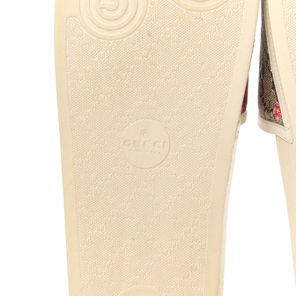 Gucci GG Supreme Monogram Flora Pursuit Slide Sandals 40 White 6 of 9