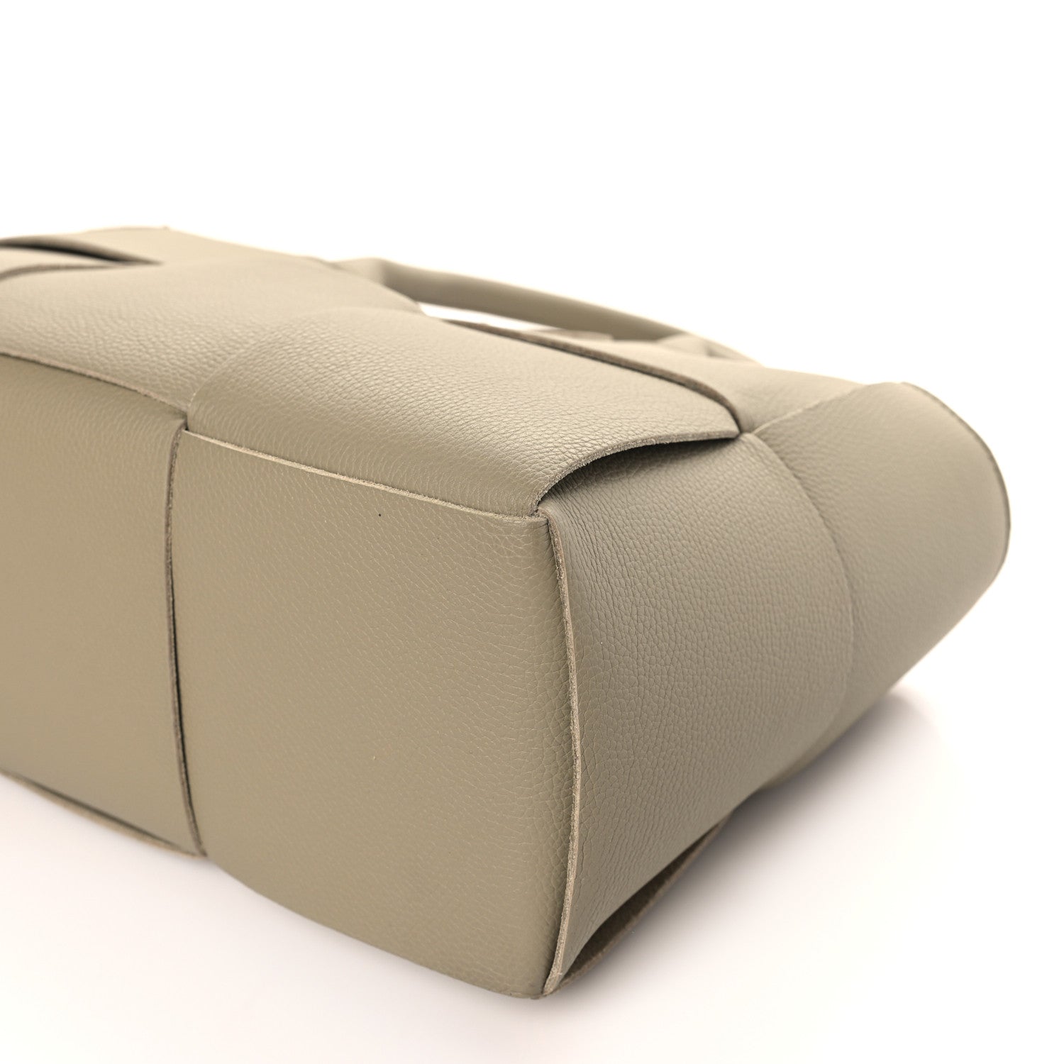 Bottega Veneta Grained Calfskin Maxi Intrecciato Small Arco Tote Taupe 9 of 9
