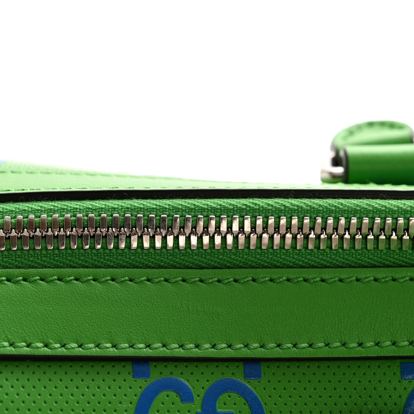 Calfskin GG Tennis Embossed Large Duffle Bag Joy Green Joy Blue