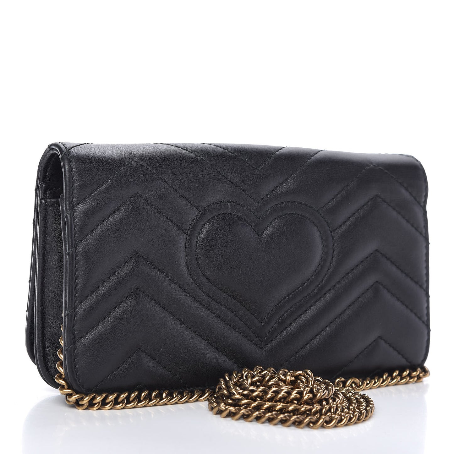 Calfskin Matelasse GG Marmont Mini Bag Black