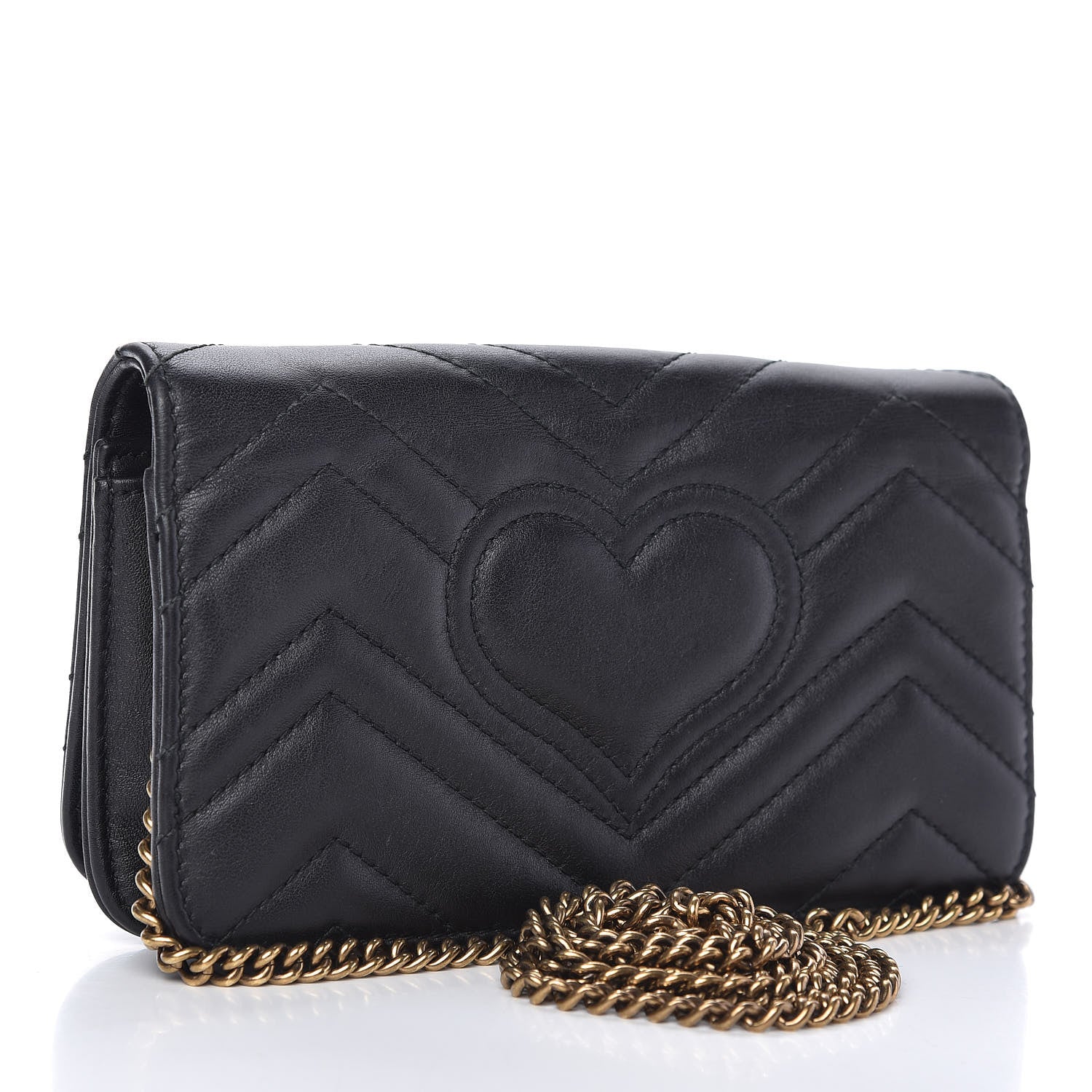 Gucci Calfskin Matelasse GG Marmont Mini Bag Black 3 of 9