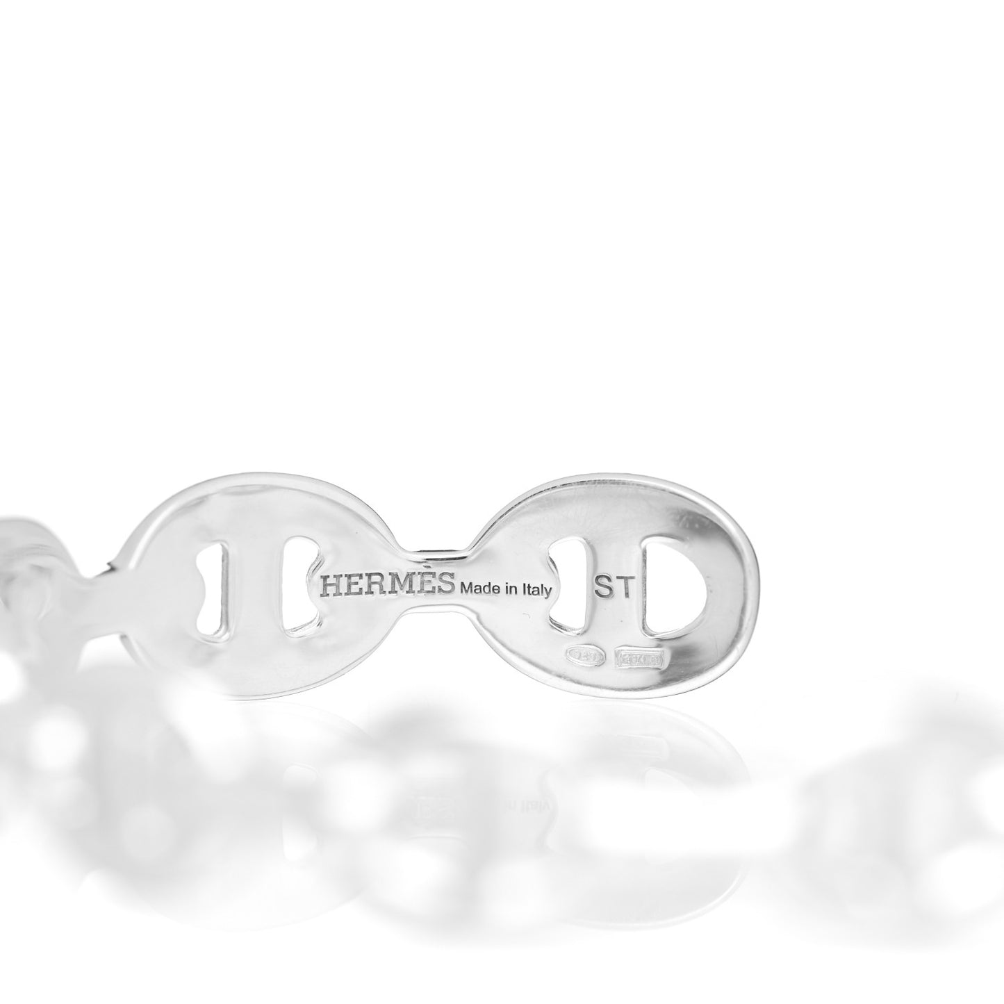 Sterling Silver MM Chaine d'Ancre Enchainee Cuff Bracelet ST
