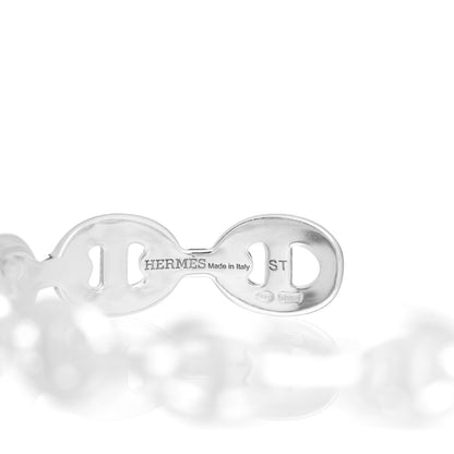 Hermes Sterling Silver MM Chaine d'Ancre Enchainee Cuff Bracelet ST 4 of 4