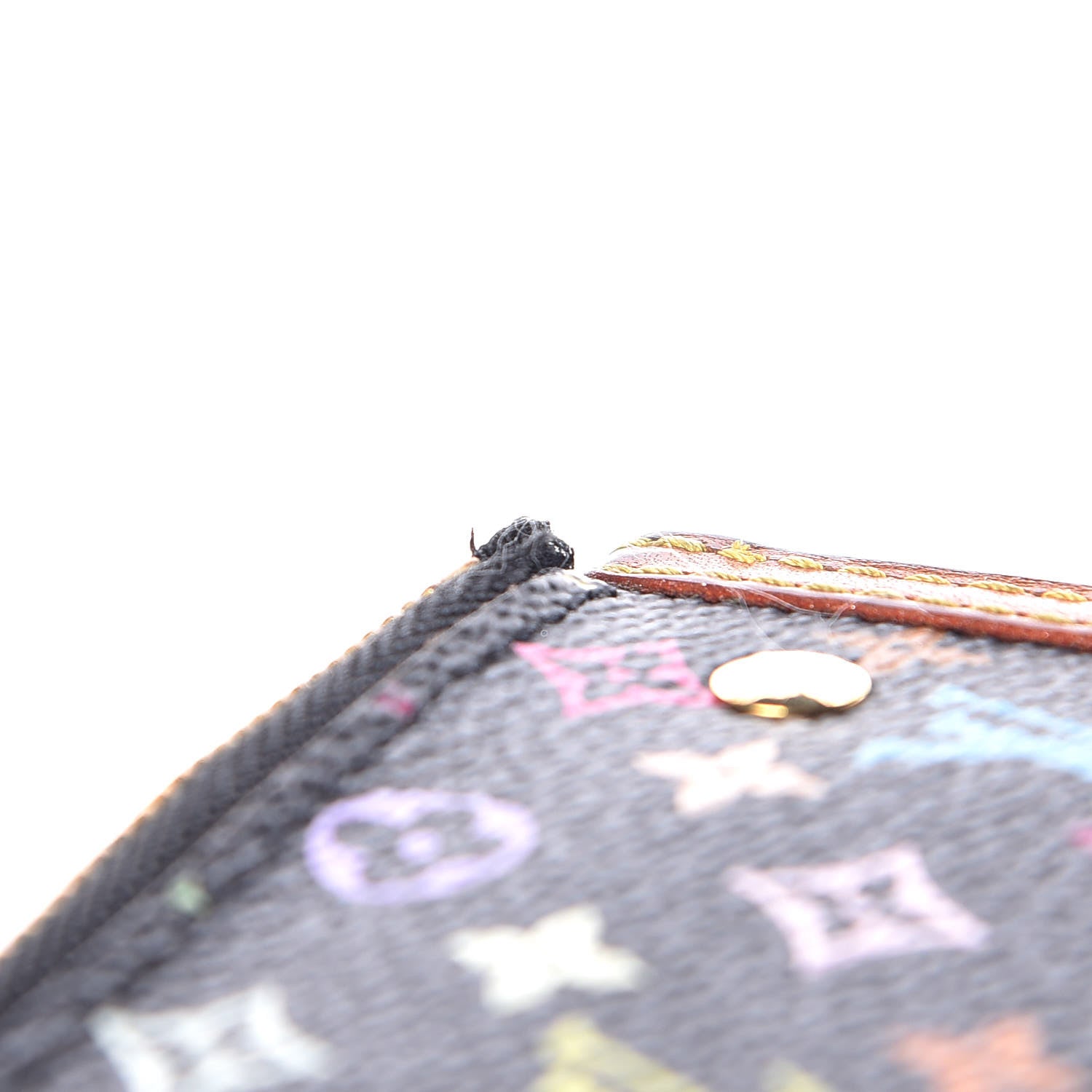 Louis Vuitton Monogram Multicolor Key Pouch Black 7 of 7