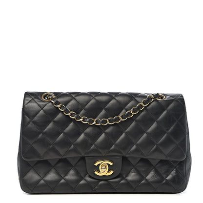 Chanel Lambskin Quilted Medium Double Flap Black 1 of 17