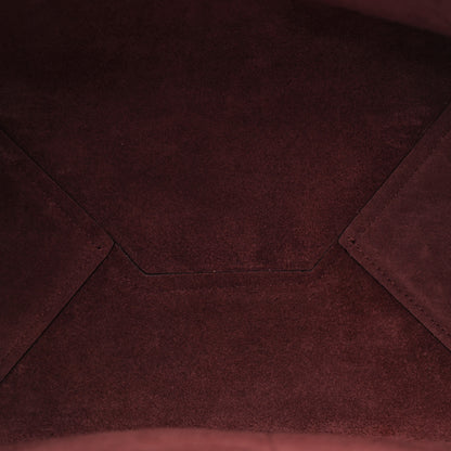 Celine Soft Grained Calfskin Small Belt Cabas Phantom Burgundy 5 of 10
