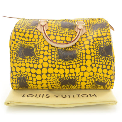 Louis Vuitton Monogram Kusama Town Speedy 30 Yellow 3 of 8