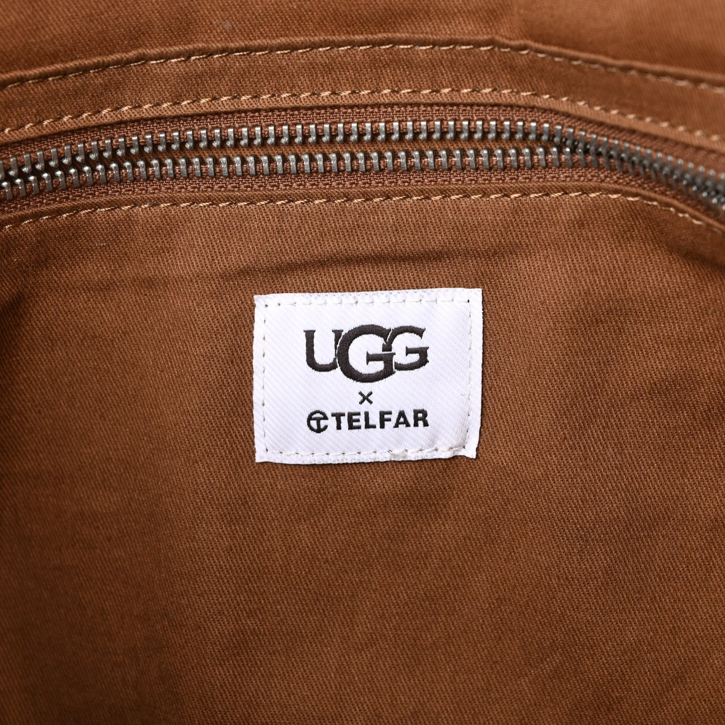 X UGG Suede Shearling Medium Shopping Bag Natural