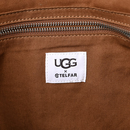 Telfar X UGG Suede Shearling Medium Shopping Bag Natural 6 of 11