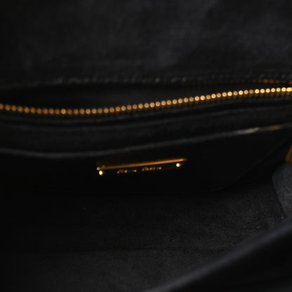 Miu Miu Goatskin Madras Crossbody Bag Black 4 of 9