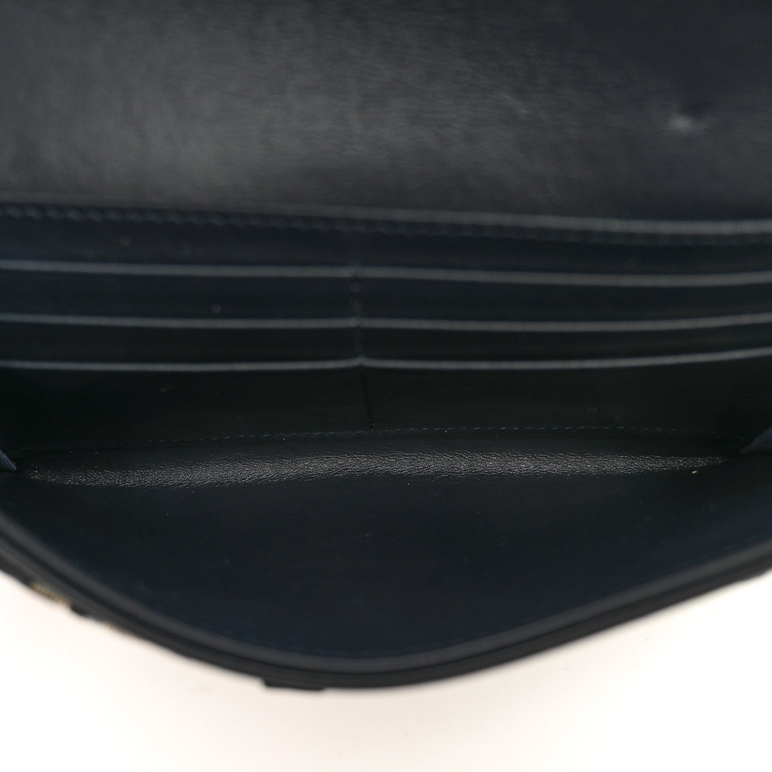 Christian Dior Oblique Saddle Chain Long Wallet Blue 6 of 12