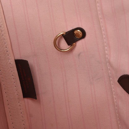 Louis Vuitton Damier Ebene Neo Neverfull MM Rose Ballerine 15 of 19