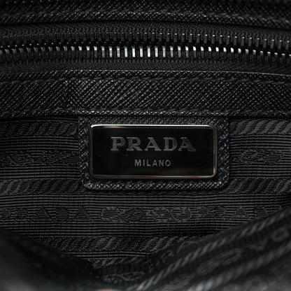 Prada Tessuto Nylon Saffiano Flat Messenger Bag Black 5 of 7