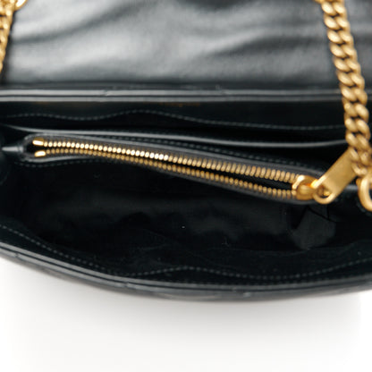 Saint Laurent Calfskin Y Quilted Monogram Small Loulou Chain Satchel Black 5 of 11