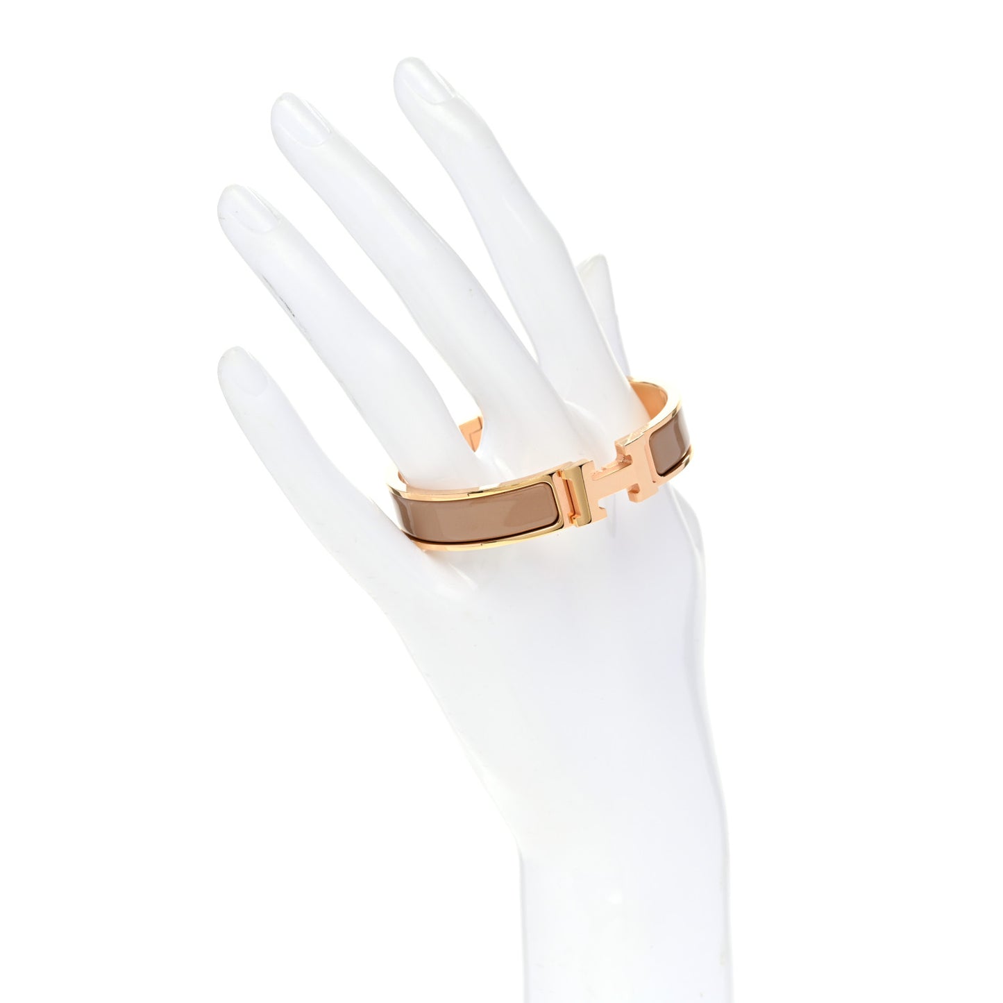 Enamel Narrow Clic Clac H Bracelet PM Chataigne
