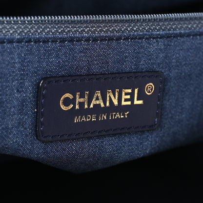 Chanel Calfskin Stitched Maxi Logo Bowling Bag Black 6 of 9