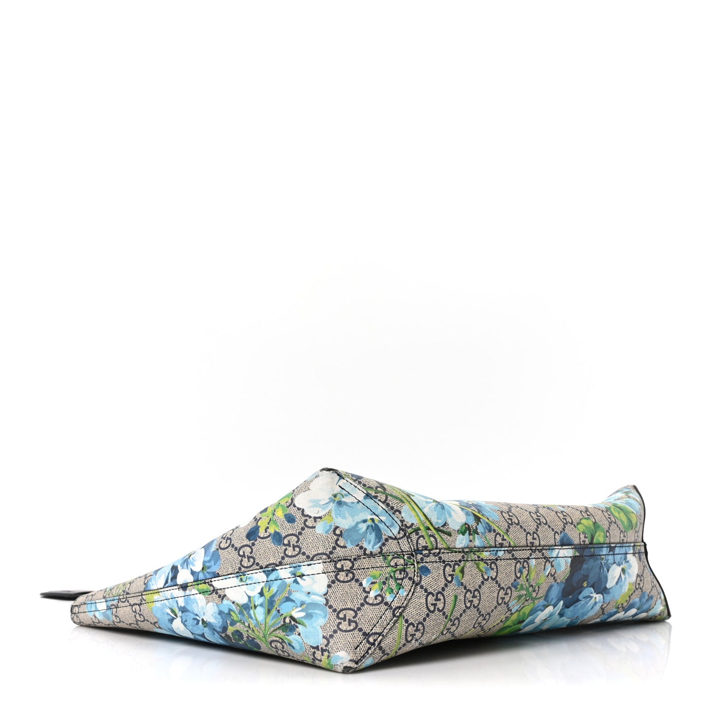GG Supreme Monogram Blooms Medium Reversible Tote Beige Blue Navy