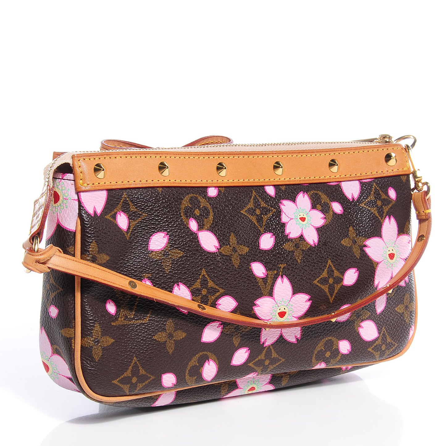 Monogram Cherry Blossom Pochette Accessories Brown