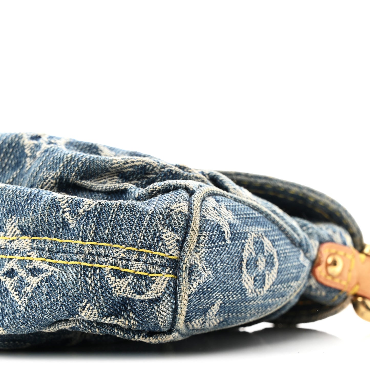 Monogram Denim Mini Pleaty Blue