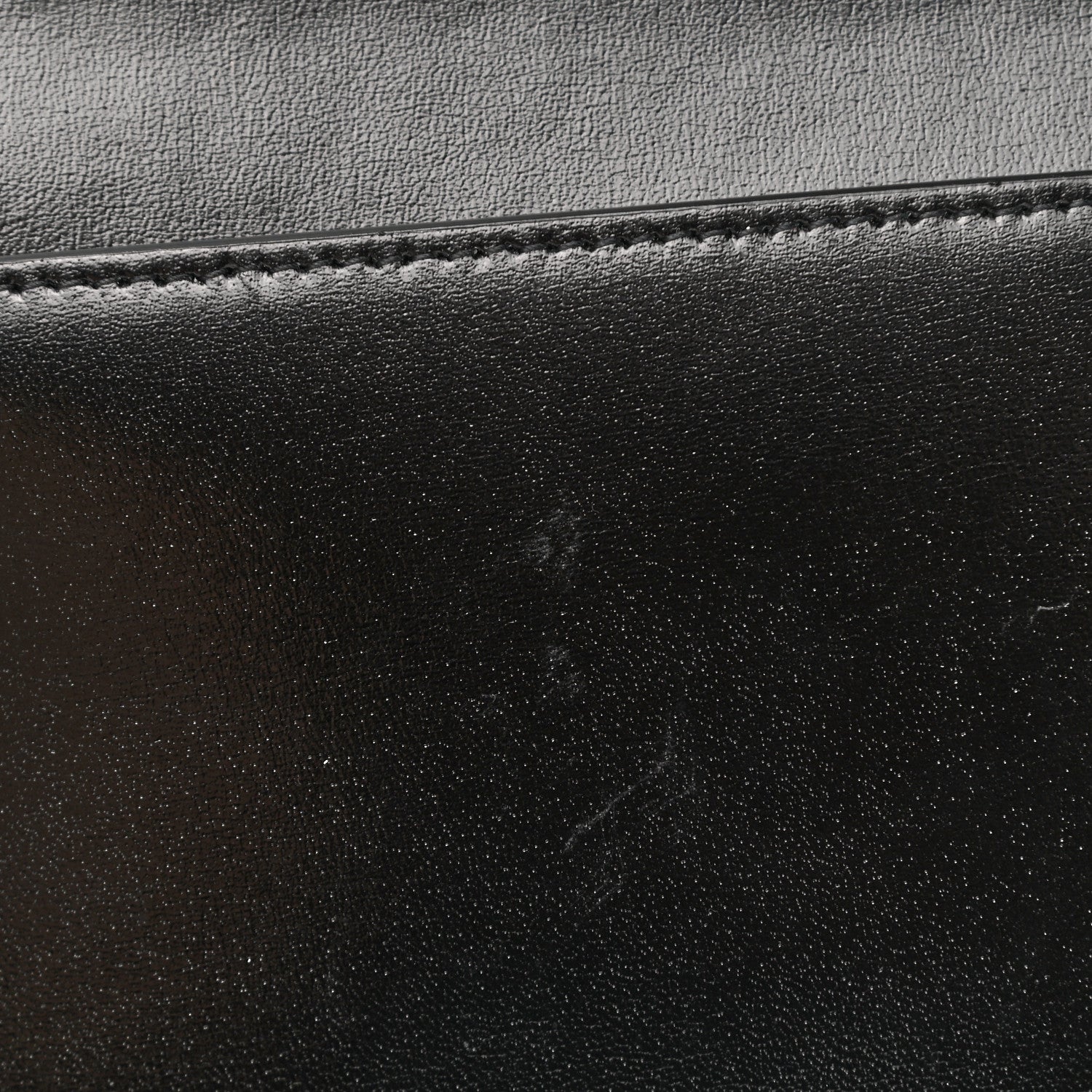 Saint Laurent Smooth Shiny Calfskin Monogram Uptown Pouch Black 9 of 10