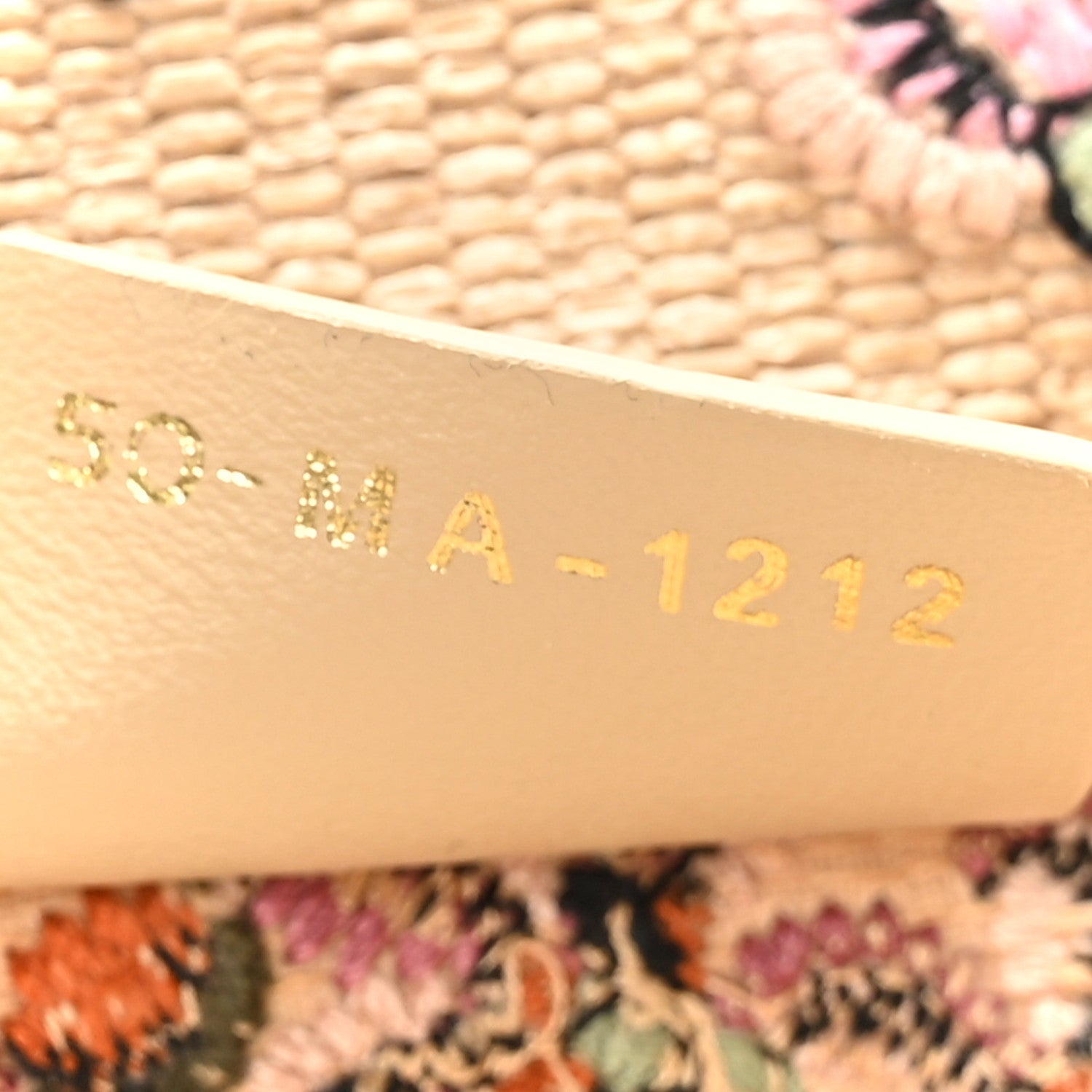 Christian Dior CHRISTIAN DIOR Raffia Embroidered Petites Fleurs Medium Book Tote Natural 7 of 9
