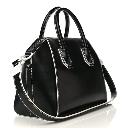 Givenchy Calfskin Contrast Topstitch Small Antigona Black White 2 of 14
