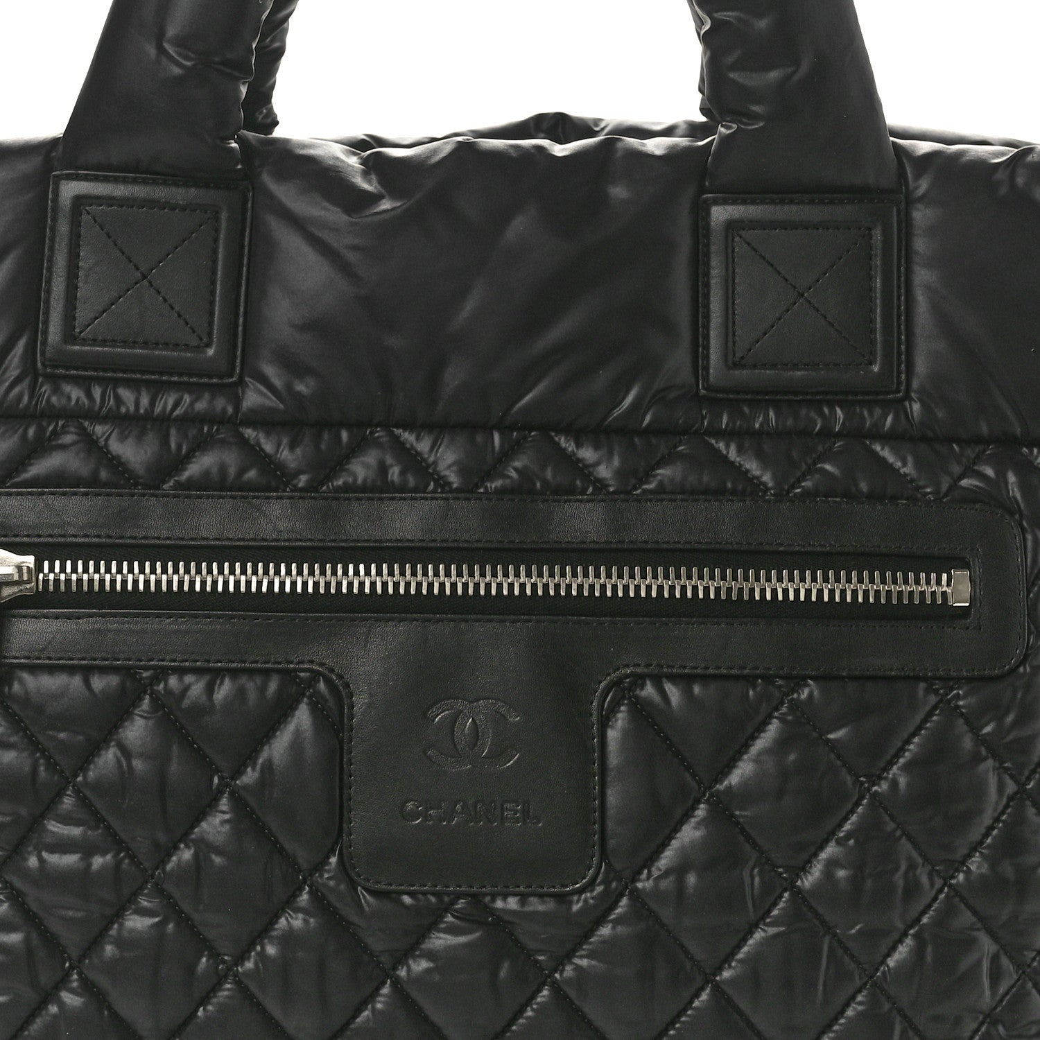 Chanel Nylon Quilted Large Coco Cocoon Tote Black 8 of 10