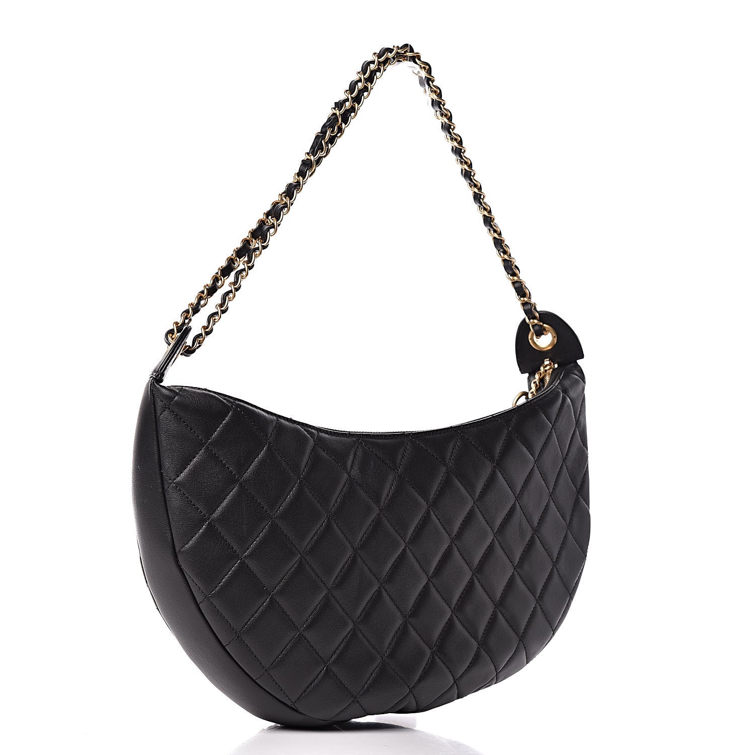 Chanel Lambskin Quilted All About Chains Hobo Black 3 of 11
