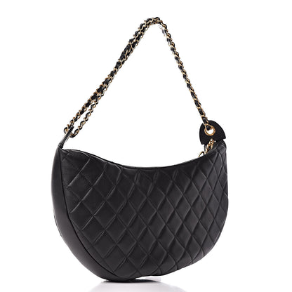 Chanel Lambskin Quilted All About Chains Hobo Black 3 of 11