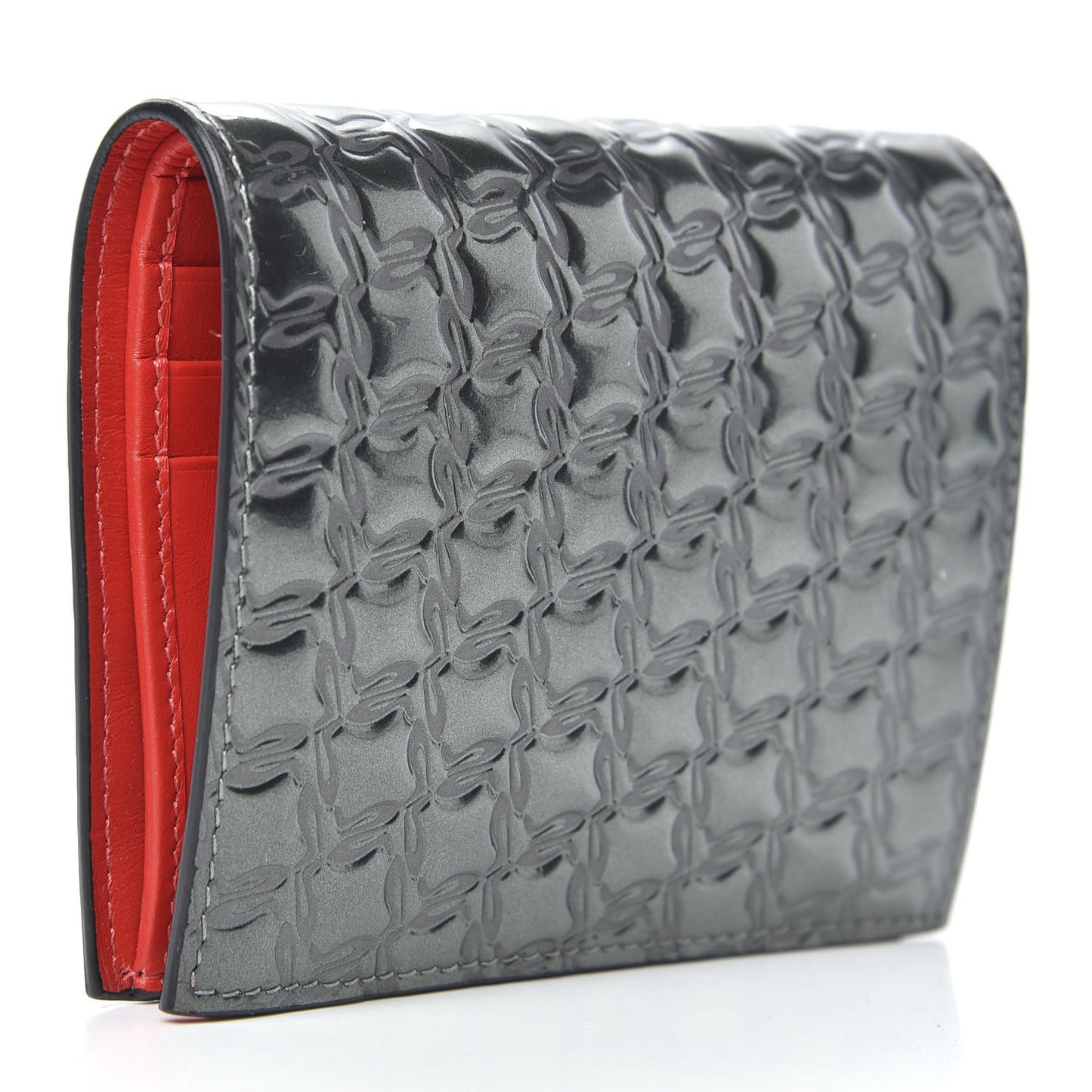 Patent Embossed Bi-Fold Wallet Silver