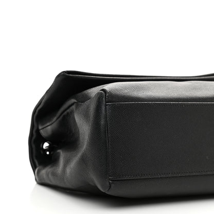 Saint Laurent Grain De Poudre Medium West Hollywood Monogram Fold-Over Black 9 of 10