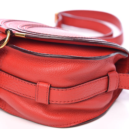 Chloe Calfskin Mini Marcie Round Crossbody Bag Red 8 of 12