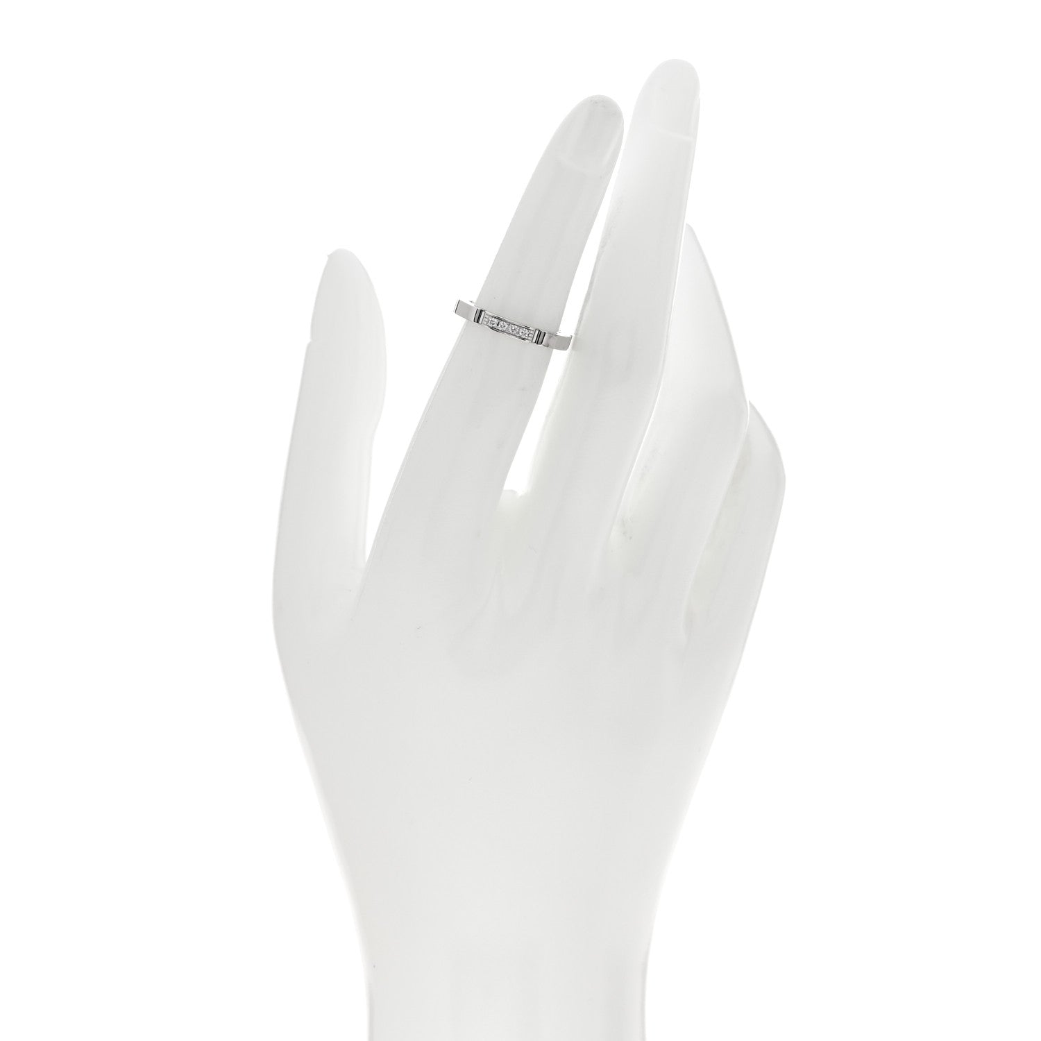 Cartier 18K White Gold Diamond Maillon Panthere Wedding Band Ring 49 5 2 of 4
