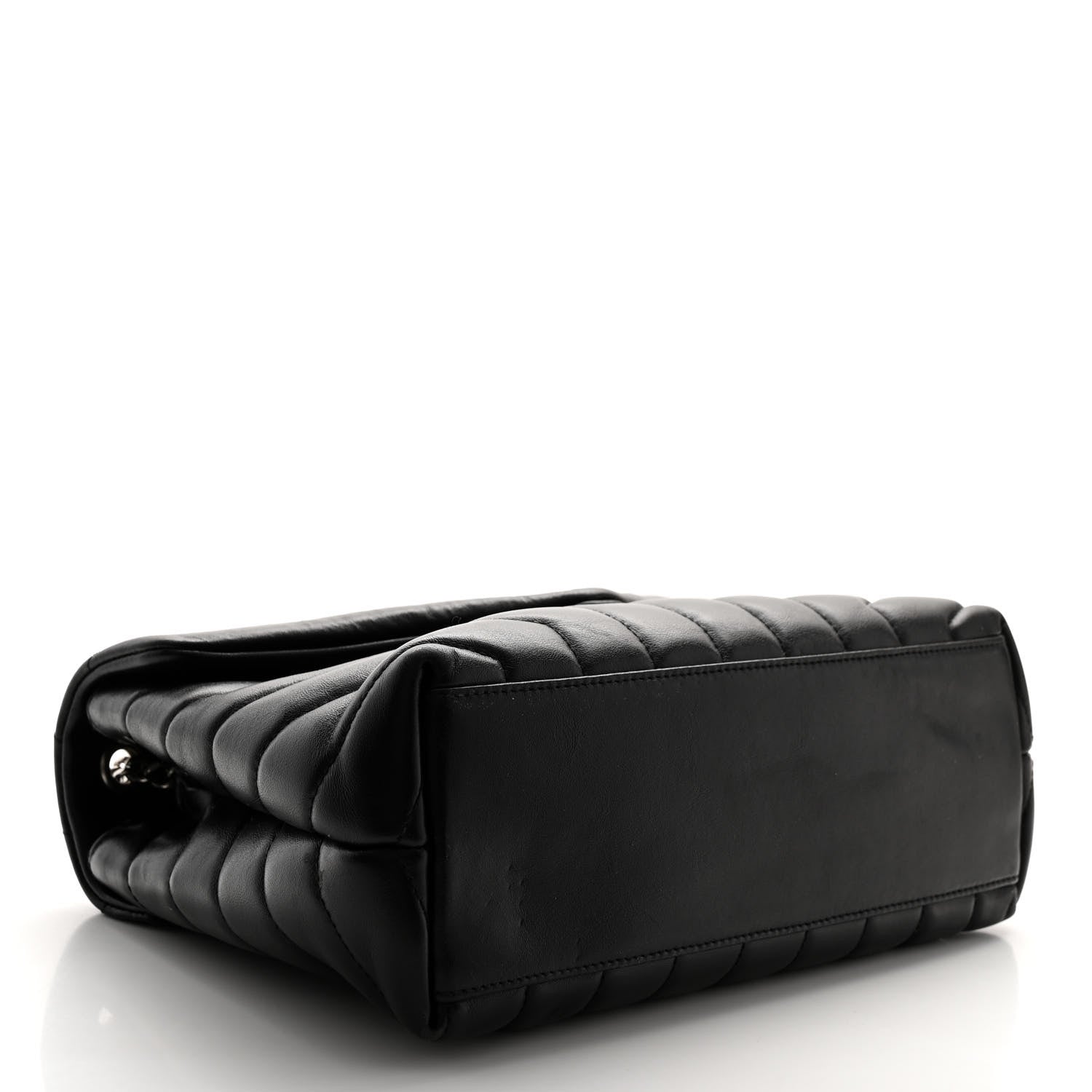 Saint Laurent Calfskin Y Quilted Monogram Small Loulou Chain Satchel Black 4 of 9