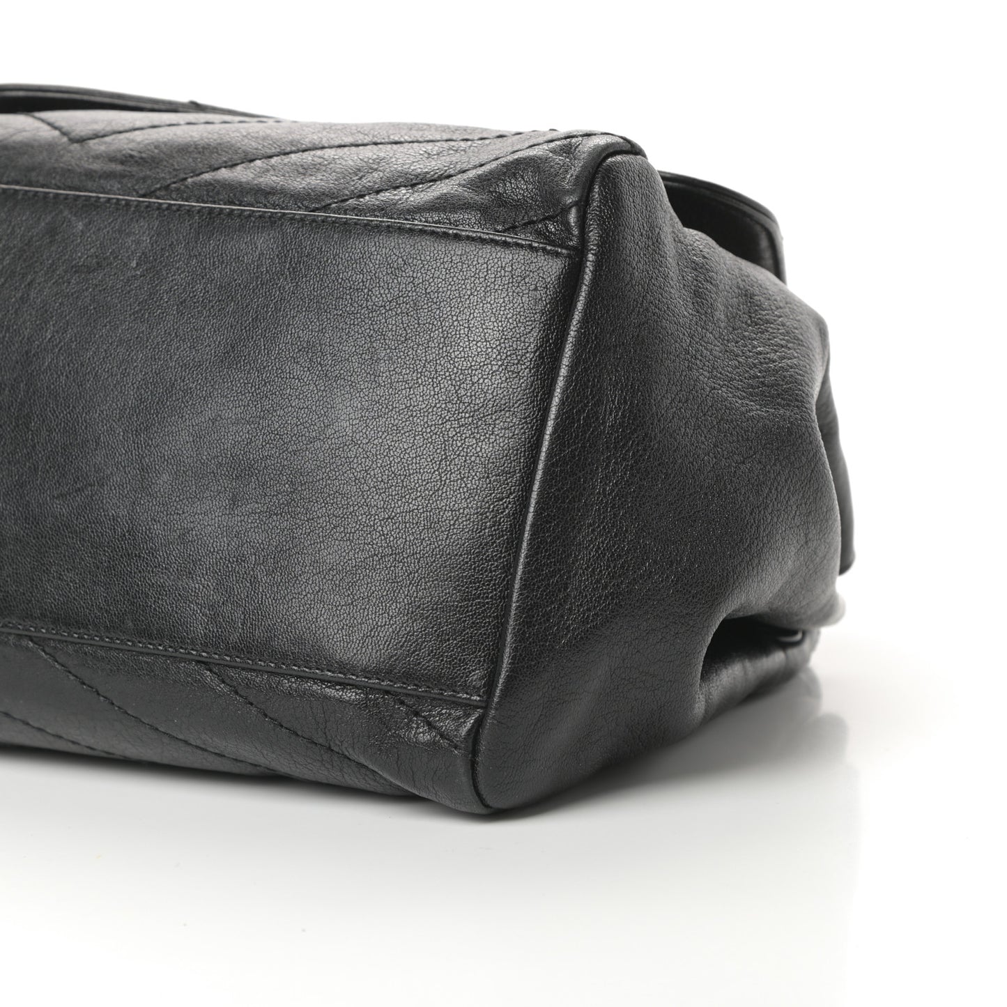 Lambskin Chevron Monogram Medium Nolita Black
