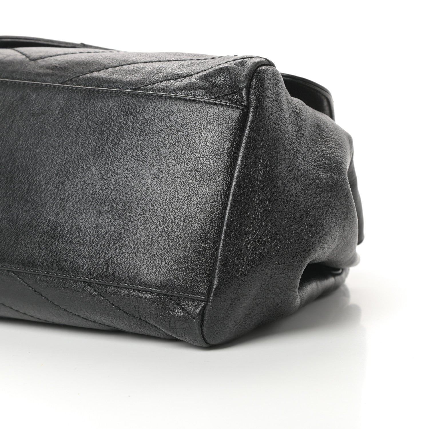 Saint Laurent Lambskin Chevron Monogram Medium Nolita Black 10 of 11