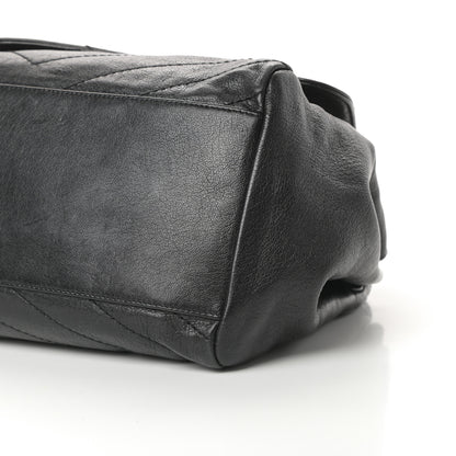 Saint Laurent Lambskin Chevron Monogram Medium Nolita Black 10 of 11