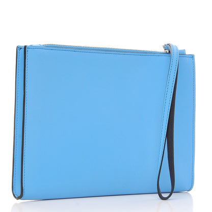Stella McCartney Alter Nappa Perforated Logo Pouch Blue 3 of 6