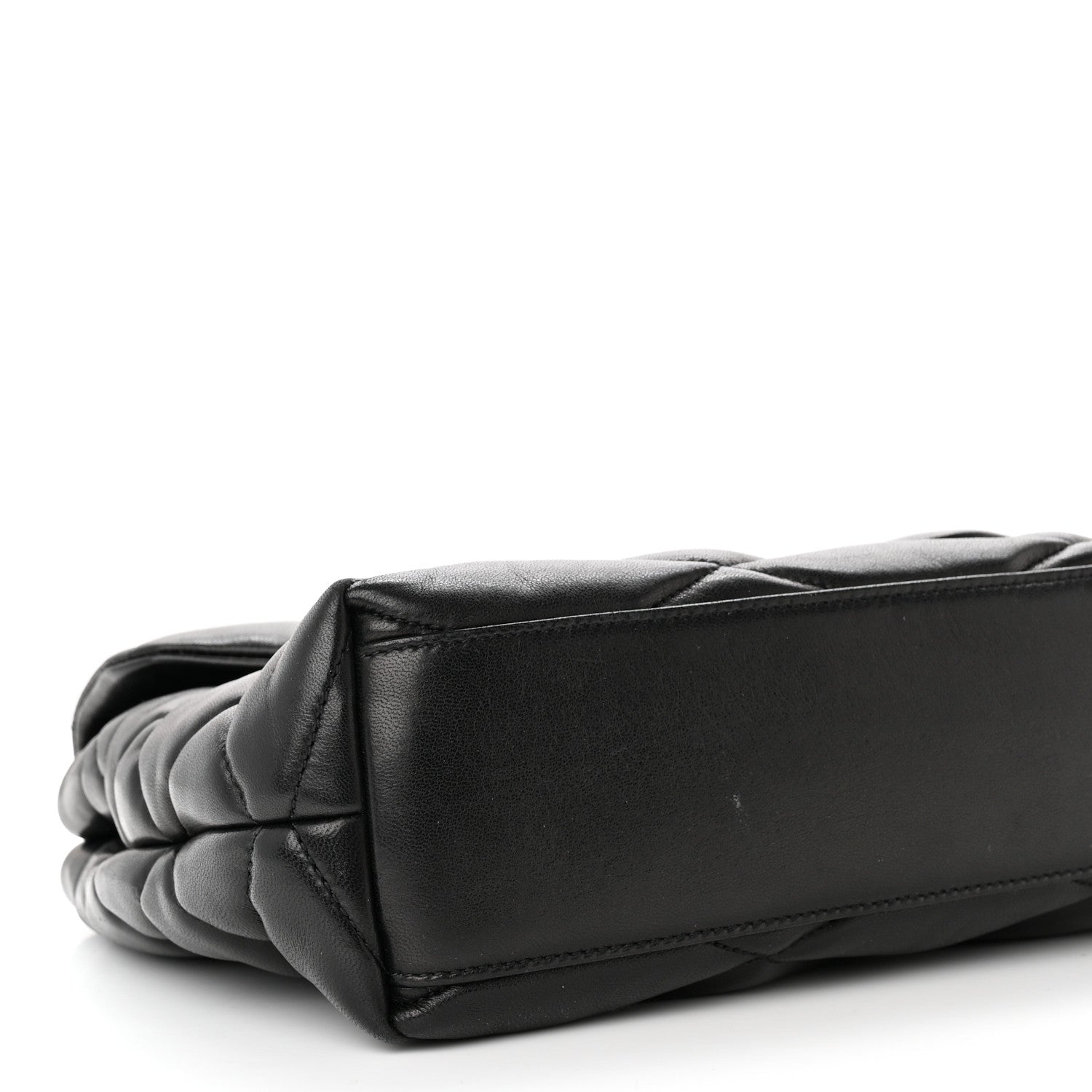 Saint Laurent Lambskin Quilted Sade Puffer Envelope Clutch Black 8 of 13