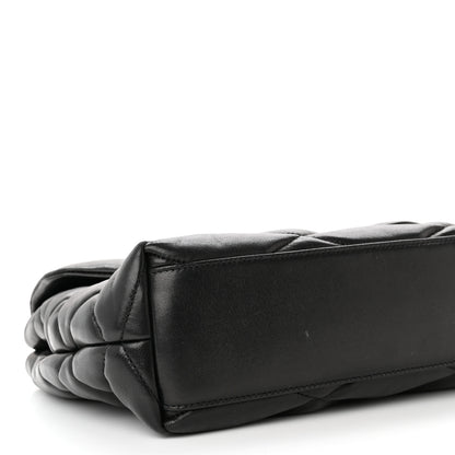 Saint Laurent Lambskin Quilted Sade Puffer Envelope Clutch Black 8 of 13