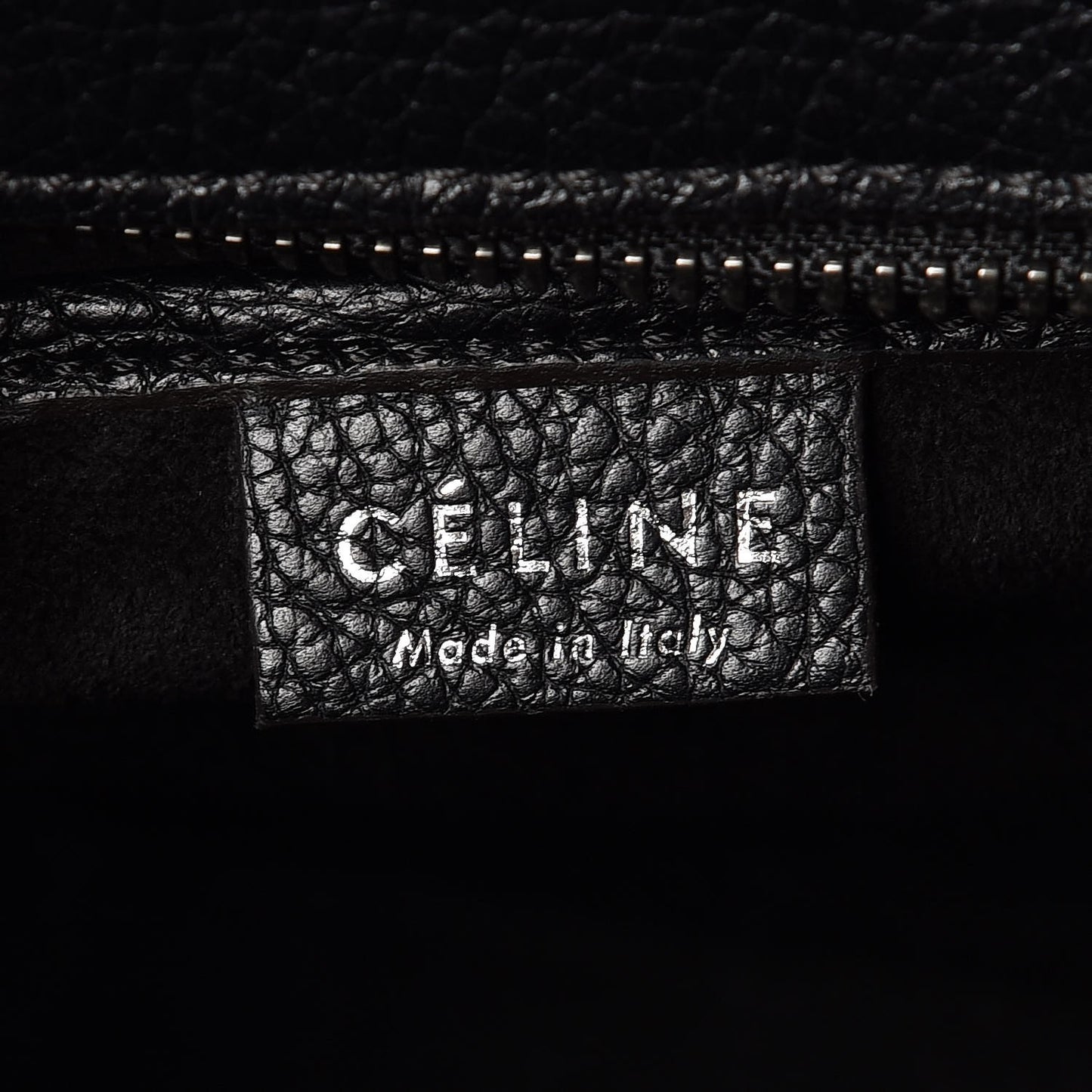 Drummed Calfskin Nano Luggage Black