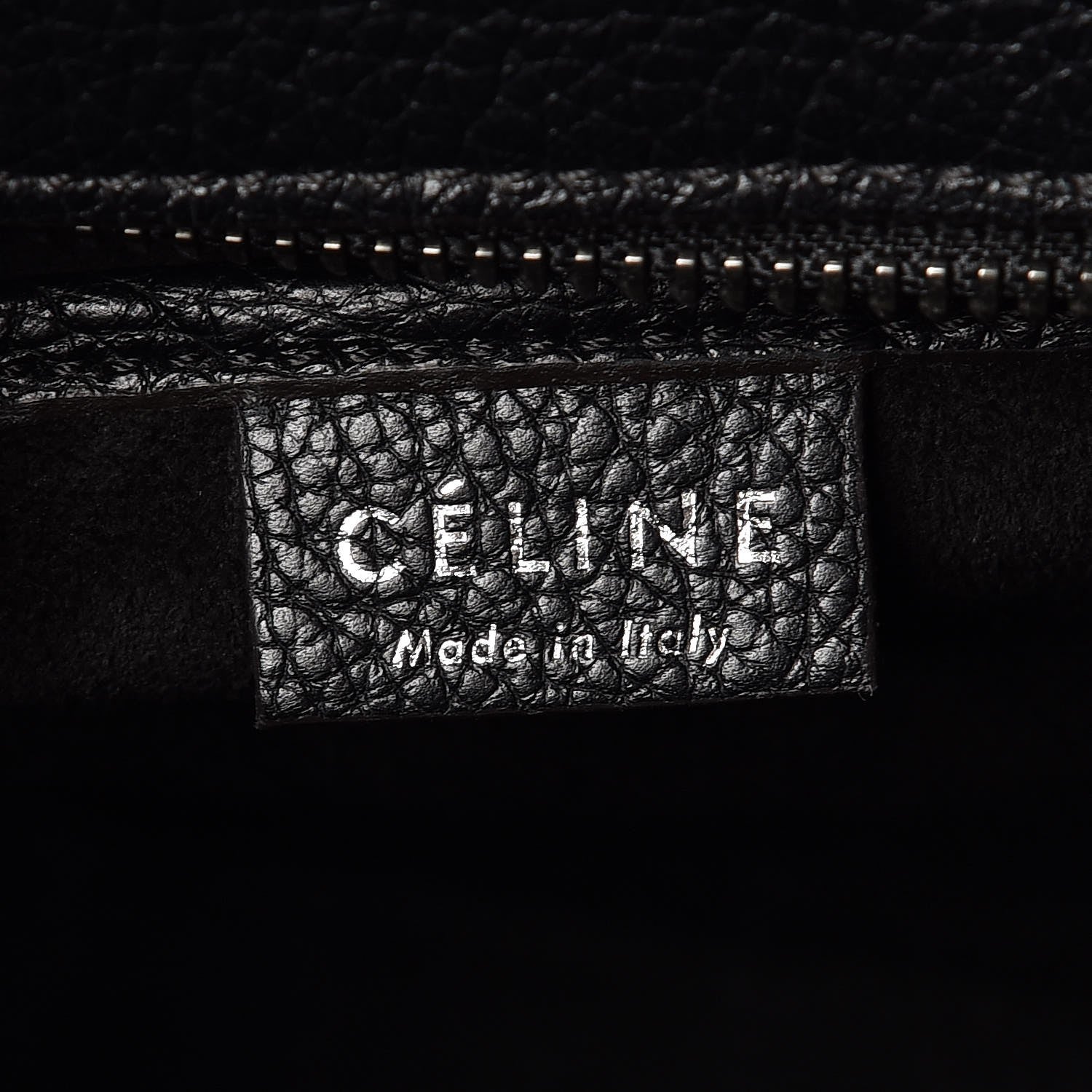 Celine Drummed Calfskin Nano Luggage Black 7 of 8