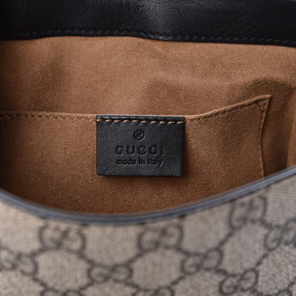 Gucci GG Supreme Monogram Calfskin Padlock Backpack Beige Cuir Black 6 of 9