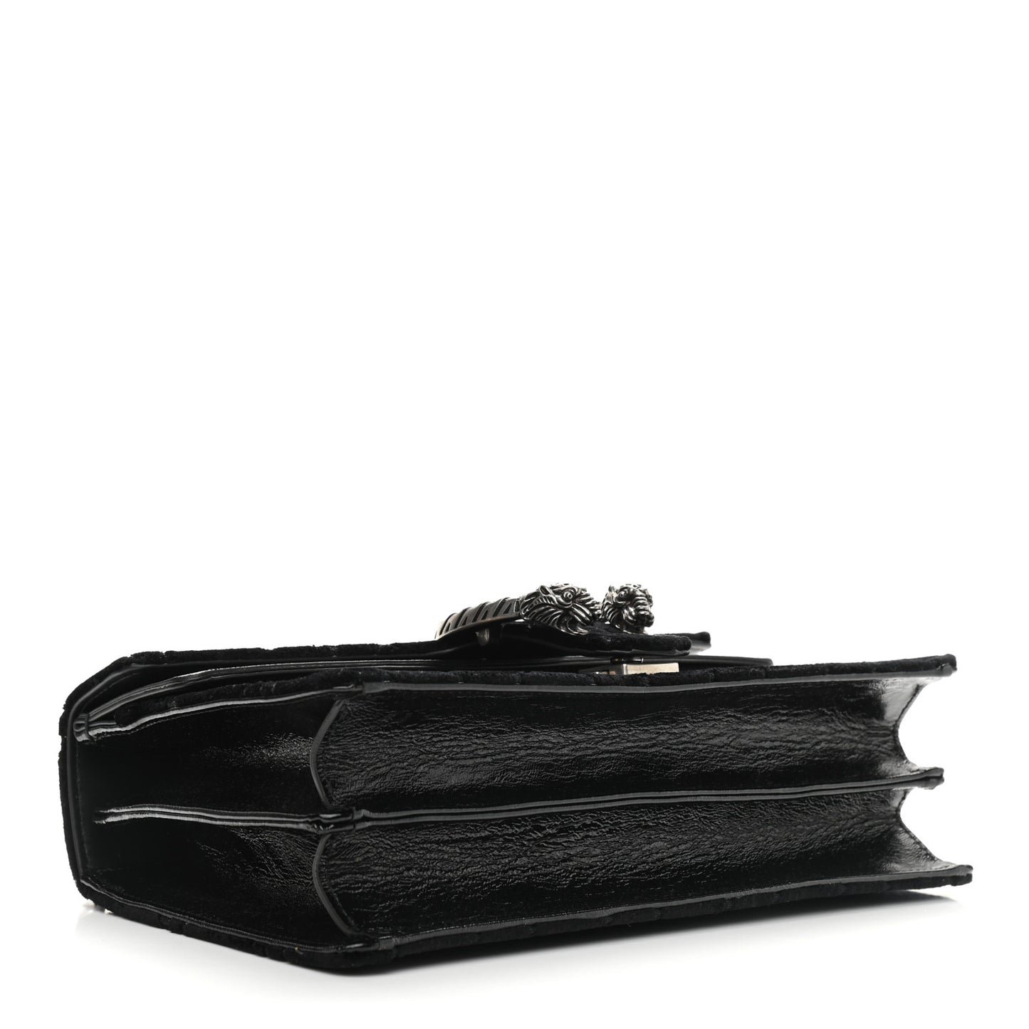 Velvet GG Monogram Small Dionysus Shoulder Bag Black