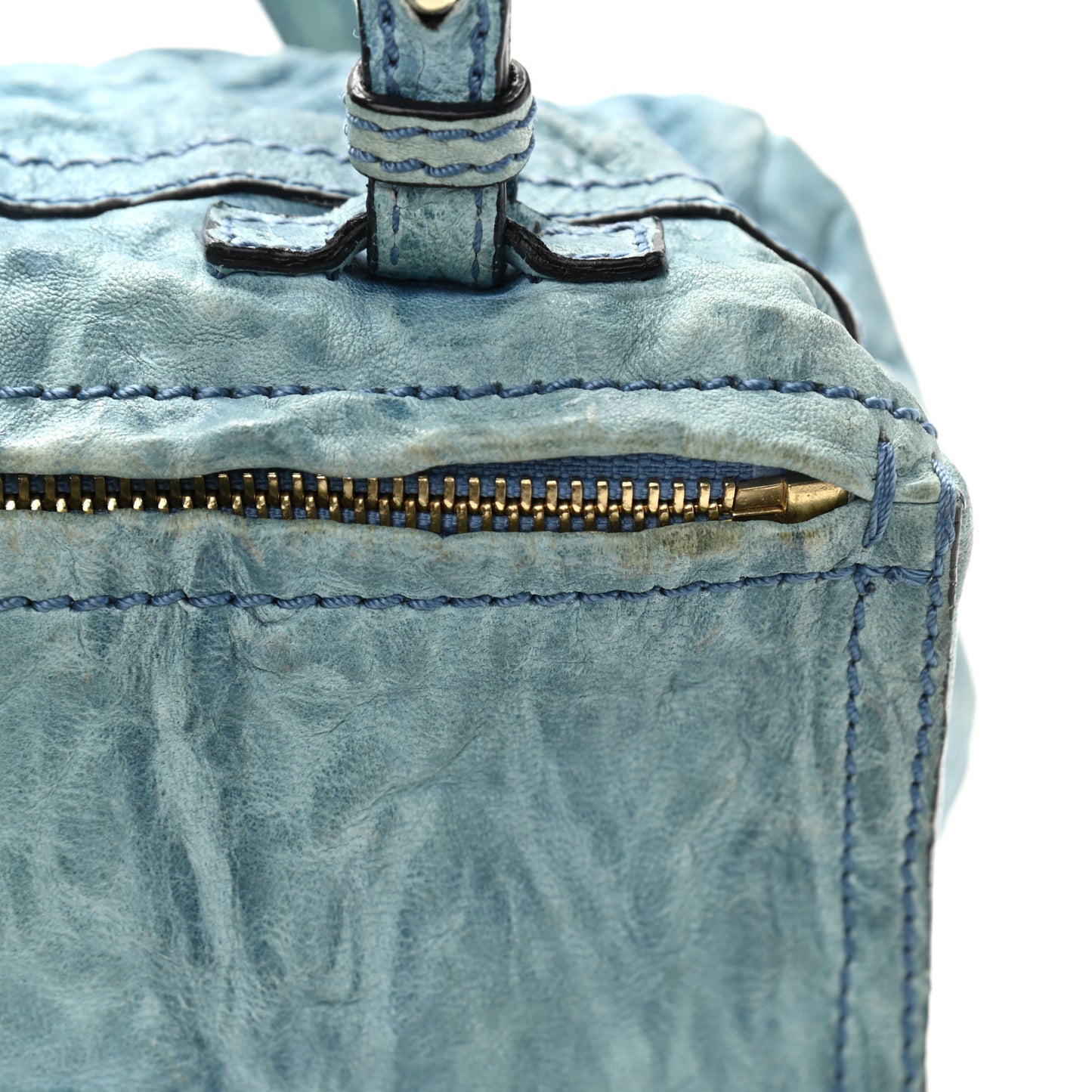 Tumbled Sheepskin Mini Pandora Sky Blue