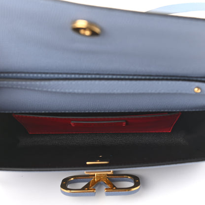 Valentino Garavani Grained Calfskin VSling Clutch With Shoulder Strap Niagara 5 of 9